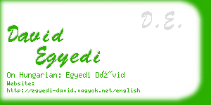 david egyedi business card